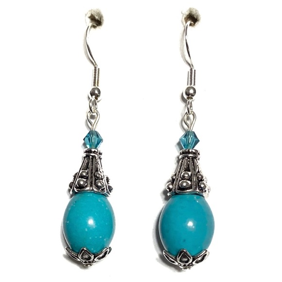 Jewelry - 3 for $15 🪐 Blue and silver beaded earrings